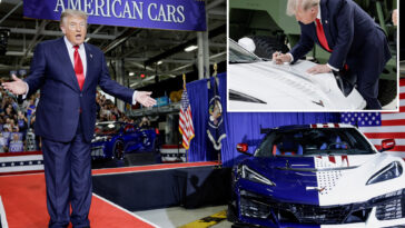 trump-trumpets-tariffs,-signs-a-corvette,-and-tells-michigan-autoworkers:-‘i’ve-done-more-for-you-than-your-parents’