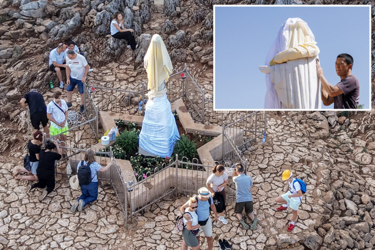 virgin-mary-statue-defaced-and-set-on-fire-at-world-famous-catholic-pilgrimage-site:-‘devil-in-a-skirt’