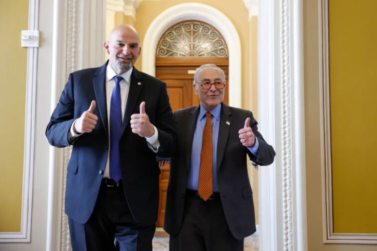 chuck-schumer-all-but-begs-‘very-good-member’-john-fetterman-to-remain-a-democrat