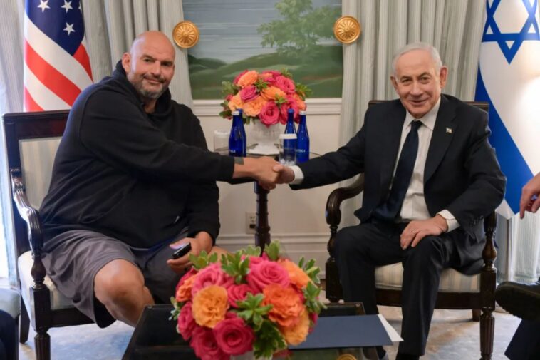 fetterman-says-he’s-‘proud’-to-be-‘conscience-of-the-democratic-party’-on-israel-during-netanyahu-meeting
