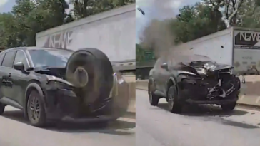 watch:-insane-dashcam-video-shows-loose-tire-demolishing-car-on-philadelphia-highway