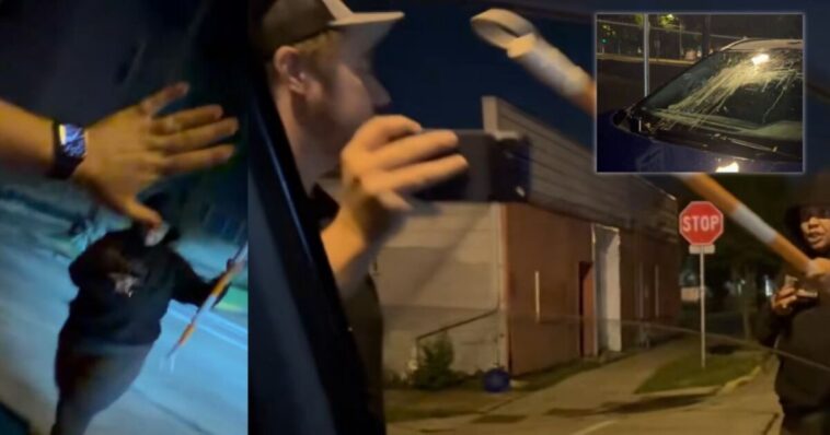 blm-rioters-in-wisconsin-threaten-to-kill-journalists-nick-sortor-and-karlyn-borysenko-while-preventing-them-from-leaving-area-and-attacking-car-with-vomit-(videos)