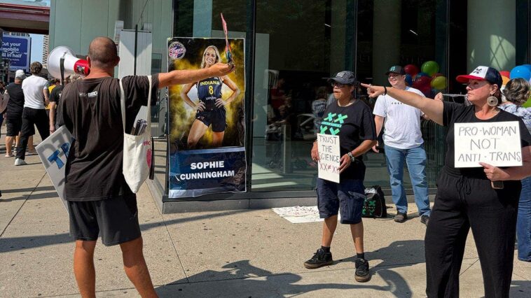 trans-activists-harass,-hurl-slurs-at-sophie-cunningham-supporters-before-fever-game-in-minnesota