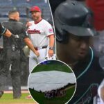 benches-clear-during-guardians-diamondbacks-rain-delay-in-bizarre-scene-after-perfect-game-drama