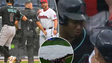 benches-clear-during-guardians-diamondbacks-rain-delay-in-bizarre-scene-after-perfect-game-drama