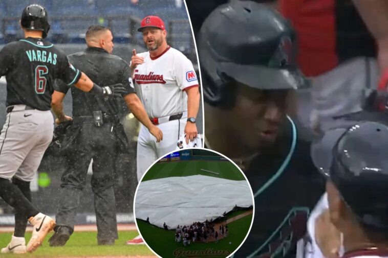 benches-clear-during-guardians-diamondbacks-rain-delay-in-bizarre-scene-after-perfect-game-drama