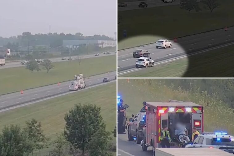 suspect-tries-to-evade-ohio-cops-by-diving-onto-woman’s-car-while-she’s-zooming-down-the-interstate:-video