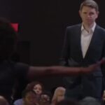 watch:-james-talarico-nods-in-agreement-as-crazed-woman-says-karmelo-anthony’s-conviction-is-a-“f*cking-tragedy”-–-agrees-that-she’s-faced-more-trauma-in-america-than-as-a-navy-vet-in-middle-east
