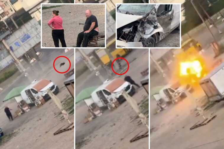 russian-drone-hunts,-taunts-street-vendor-in-ukraine’s-‘human-safari-zone’-in-disturbing-video