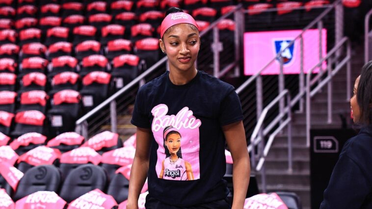 angel-reese-got-a-barbie-doll,-signature-shoe-and-wnba-theme-night,-then-played-victim-again