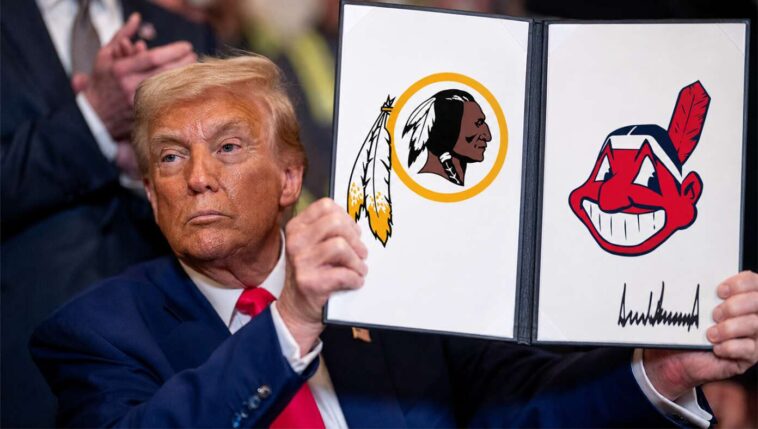trump-signs-executive-order-to-bring-back-racist-pro-sports-team-names