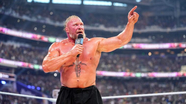 wwe-legend-brock-lesnar-says-he’s-retired-after-losing-to-oba-femi-at-summerslam