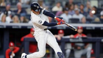 yankees’-george-lombard-jr,-replacing-embattled-anthony-volpe,-mashes-home-run-for-first-hit-in-mlb-debut