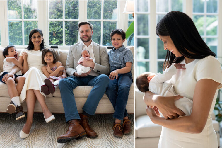 second-lady-usha-vance-opens-up-about-new-baby,-managing-4-kids-and-motherhood