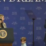 “i-didn’t-want-him-to-be-like-biden-and-fall-off-the-stage!”-–-trump-stops-toddler-from-running-off-stage-in-las-vegas-(video)