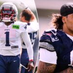 aj-brown,-christian-gonzalez-have-heated-exchanges-at-patriots-camp