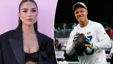 christian-mccaffrey’s-model-wife-olivia-shows-off-baby-bump-during-49ers-training-camp