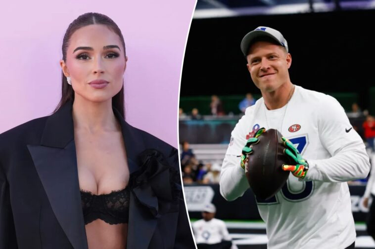 christian-mccaffrey’s-model-wife-olivia-shows-off-baby-bump-during-49ers-training-camp
