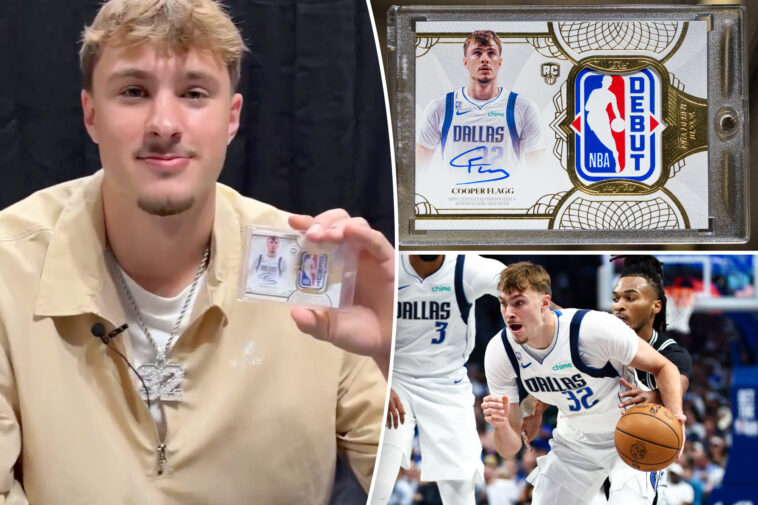 mavericks-place-massive-bounty-to-secure-cooper-flagg’s-one-of-a-kind-topps-nba-debut-patch-card