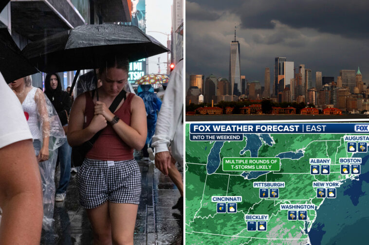 powerful-thunderstorms,-flooding-threaten-east-coast-through-weekend-amid-sweltering-heat