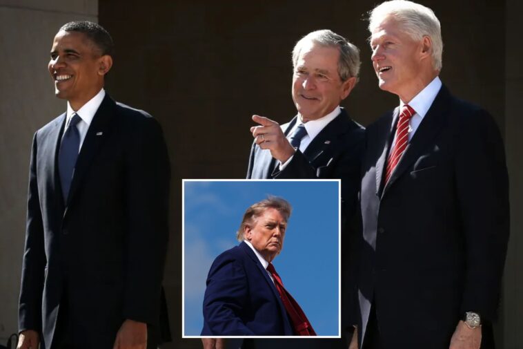 trump-goes-unmentioned-but-not-ignored-as-clinton,-bush-and-obama-pen-essays-on-us-presidents