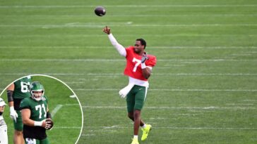 geno-smith,-new-look-jets-offense-get-a-training-camp-reality-check-with-‘up-and-down-day’