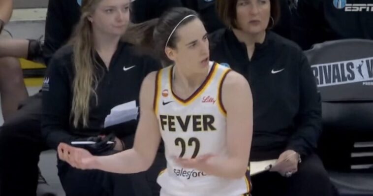 white-privilege-on-display:-caitlin-clark-hit-with-technical-foul,-automatic-one-game-suspension-after-being-pushed-into-ref-by-chicago-sky-player-(video)