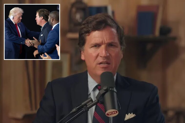 tucker-carlson-‘on-the-war-path’-with-trump-over-iran-—-but-insiders-dismiss-2028-buzz-from-‘brain-injured’-press