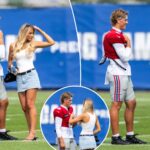 jaxson-dart-shares-quiet-moment-with-girlfriend-marissa-ayers-at-giants-training-camp