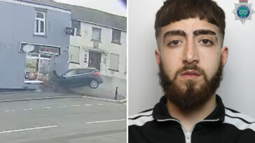 driver,-21,-smashes-car-into-uk-kebab-shop-while-on-phone,-destroying-building:-video