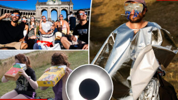 europeans-take-in-rare-total-eclipse-as-sunny-holiday-hotspots-briefly-turn-to-darkness:-photos