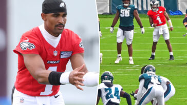 eagles-blasted-for-posting-video-of-jalen-hurts-interception:-someone-‘may-get-fired’