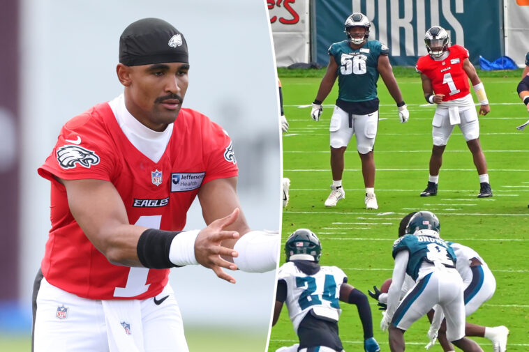 eagles-blasted-for-posting-video-of-jalen-hurts-interception:-someone-‘may-get-fired’