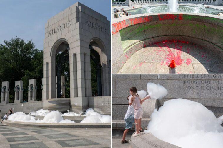 vandals-deface-world-war-ii-memorial-fountain-with-bubble-soap,-red-graffiti-in-‘deranged’-attack-on-dc-landmark