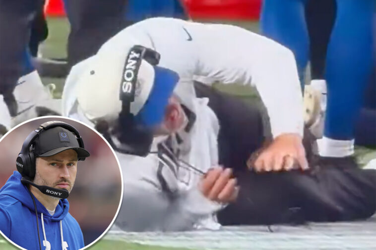 colts-coach-gets-knocked-down-by-own-player-in-painful-sideline-moment