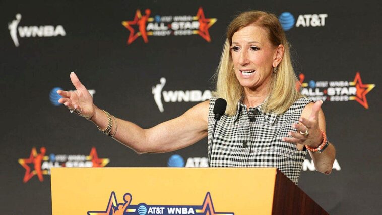 cathy-engelbert-sure-seemed-to-know-what-a-woman-was-at-her-first-wnba-press-conference