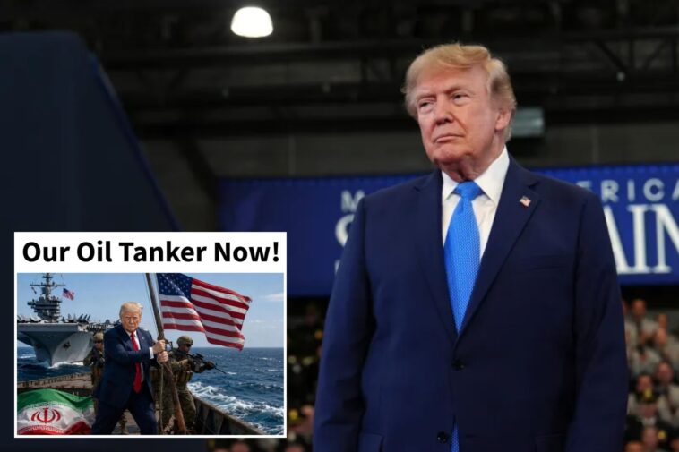 trump-posts-ai-image-of-himself-seizing-iranian-flagged-tanker-—-as-tension-escalates-in-strait-of-hormuz