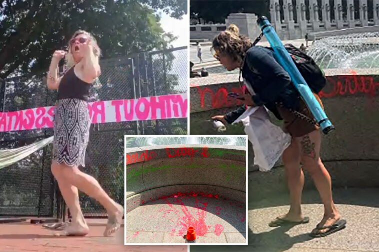 wwii-memorial-vandal-says-she’s-‘freedom-fighter’-being-chased-by-‘golf-carts-with-people-shooting’-in-bizarre-videos
