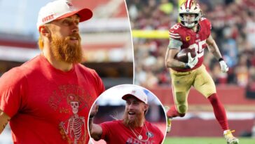 49ers-te-george-kittle-‘hitting-top-speeds’-but-trying-to-‘not-be-a-dumbass’