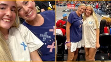 mother-and-daughter-forced-to-cover-“xx/xy”-shirts-at-state-farm-arena-after-paying-$1,000-tickets-to-support-sophie-cunningham-— while-pro-trans-message-appeared-on-jumbotron