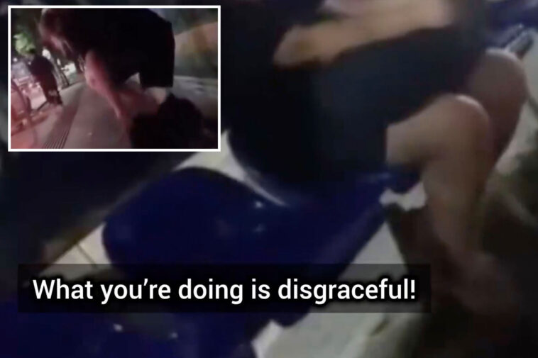 iranian-woman-forced-to-cover-bare-legs-as-morality-police-crack-down-on-hijab-law-violators
