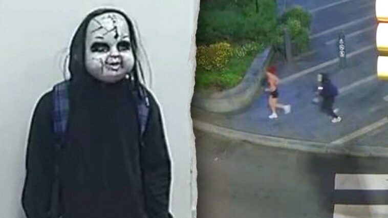 masked-menace-films-himself-chasing-residents-as-terrified-victims-scream-for-help:-police