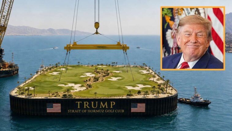 trump-claims-strait-of-hormuz-for-us.,-unveils-floating-golf-course