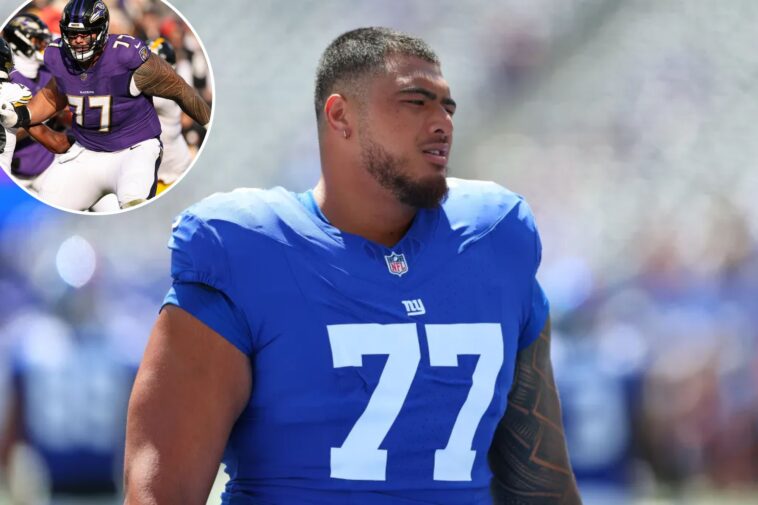 giants-trade-lineman-daniel-faalele-to-jaguars-to-end-brief-john-harbaugh-reunion
