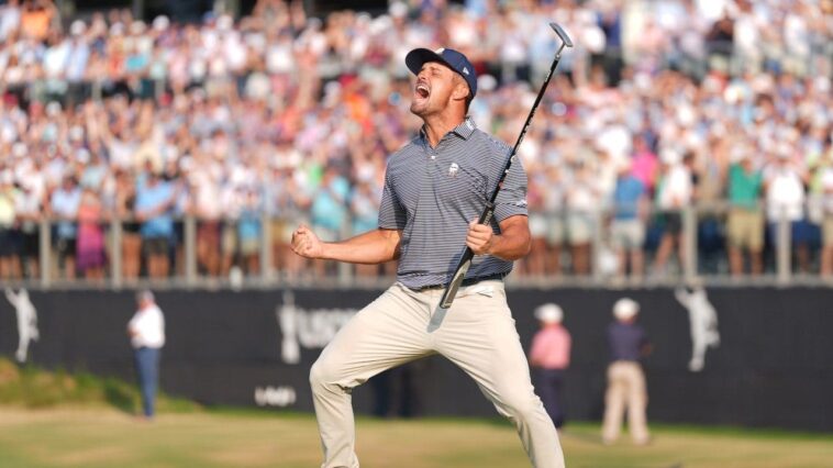 bryson-dechambeau-&-hockey-goalie-mikayla-demaiter-dating-rumors-heat-up,-tarps-off-in-chicago-&-nfl-tension
