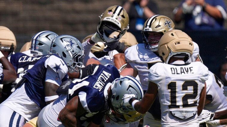 a-massive-brawl-at-cowboys-and-saints-joint-practice-includes-punches-and-helmets-thrown-and-wwe-moves