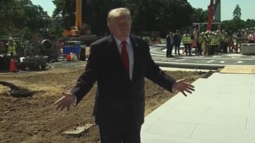 president-trump-surprises-reporters,-gives-them-personal-tour-of-white-house-renovations,-including-new-helipad-(video)