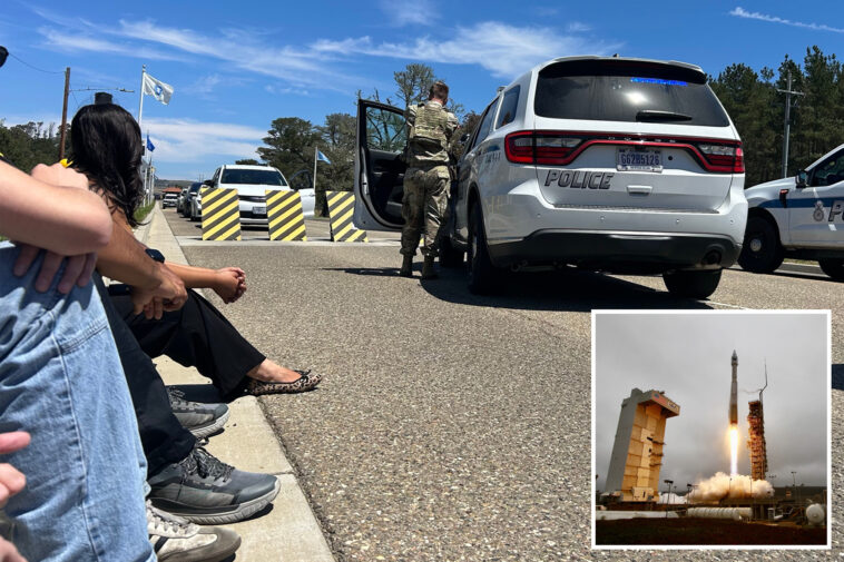 reporters-face-guns-and-sirens-after-arriving-for-california-vandenberg-space-force-event