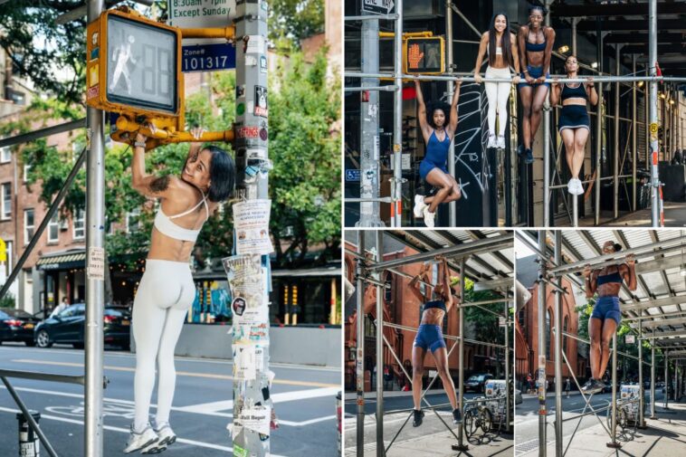nyc-women-are-hanging-from-scaffolding,-streetlights-and-subway-rails-to-bust-a-stubborn-fitness-myth