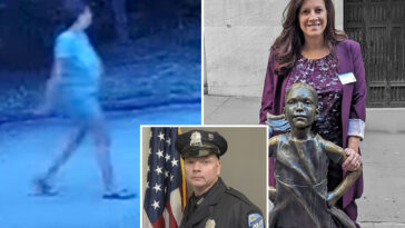 ‘presumed-armed-and-dangerous’-wife-of-dead-cop-seen-calmly-walking-from-death-scene-—-as-her-surprising-background-emerges